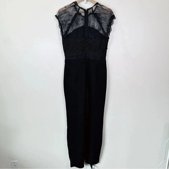 Harlyn Womens  Size Medium Black Lace Illusion Jumpsuit - Picture 14 of 15